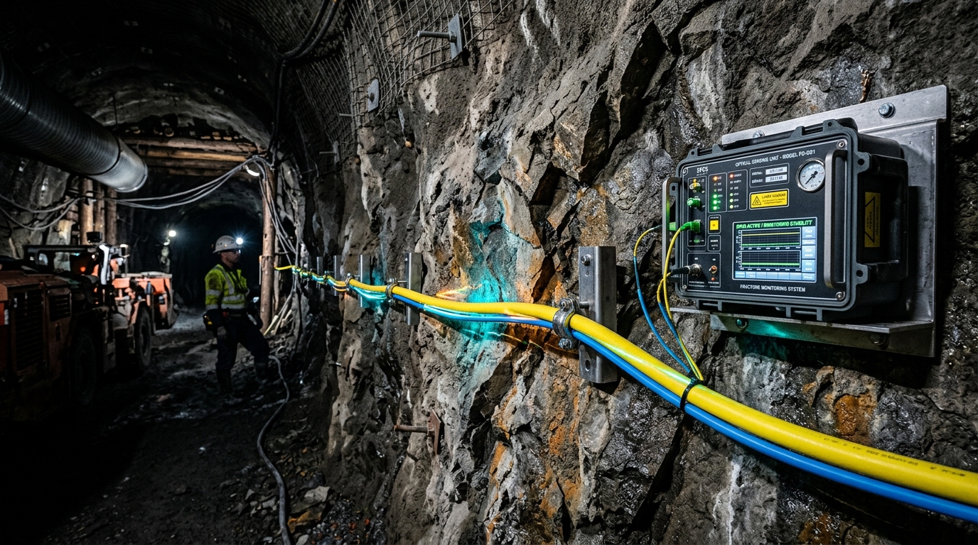 Monitoreo de macizo rocoso y minería subterránea con fibra óptica FiberAndes